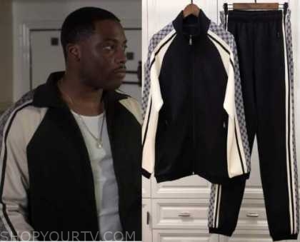 Givenchy sweatshirt with metallic details worn by Cane Tejada (Woody  McClain) as seen in Power Book II: Ghost TV show wardrobe (S02E03)