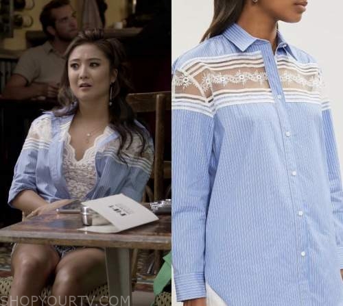 Emily in Paris: Season 1 Episode 5 Camille's Plaid V Neck Dress