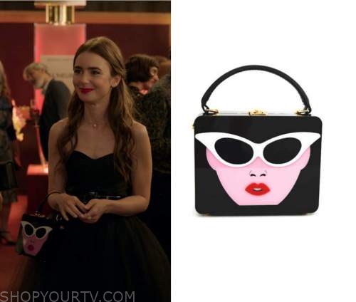 Emily in Paris: Season 1 Episode 2 Emily's Face Print Handbag