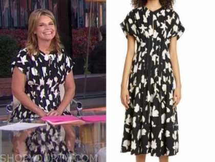 The Today Show: October 2020 Savannah Guthrie's Black and White Printed ...