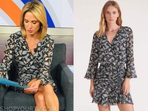 Good Morning America: October 2020 Amy Robach's Blue Floral Dress ...