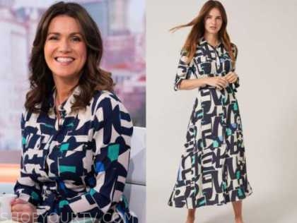 Good Morning Britain: October 2020 Susanna Reid's Geometric Print Shirt ...