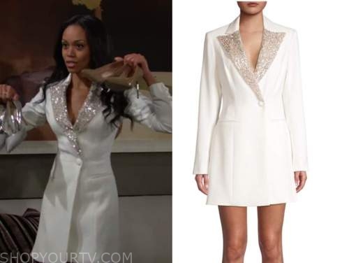 The Young and the Restless: October 2020 Amanda Sinclair's Ivory Sequin ...