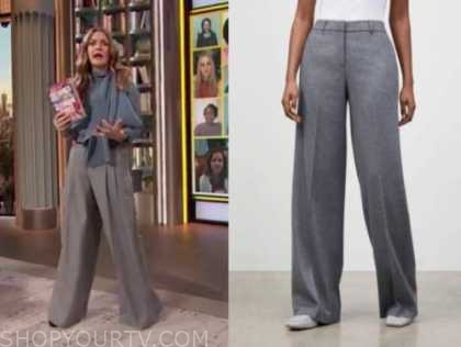 Drew Barrymore Show: October 2020 Drew Barrymore's Grey Wide Leg ...