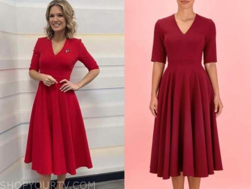 charlotte hawkins red dress this morning