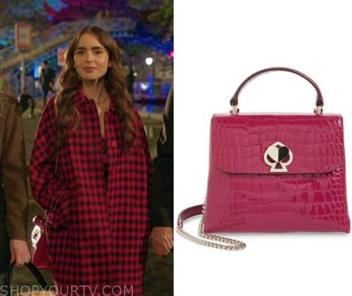 Emily in Paris: Season 1 Episode 6 Emily's Black Fur Chanel Logo Bag