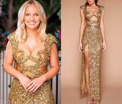 Galanni gold clearance dress