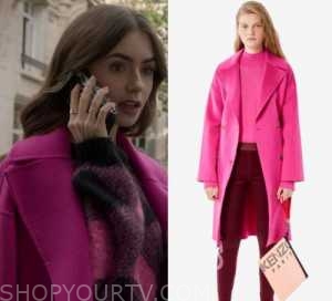 Emily in Paris: Season 1 Episode 9 Emily's Pink Trench Coat | Shop Your TV