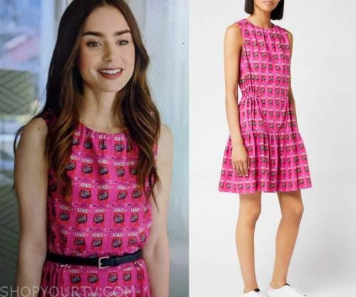 kenzo pink dress