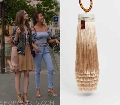 ASOS EDITION extreme fringe bag with natural handle