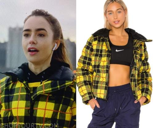 yellow plaid nike jacket