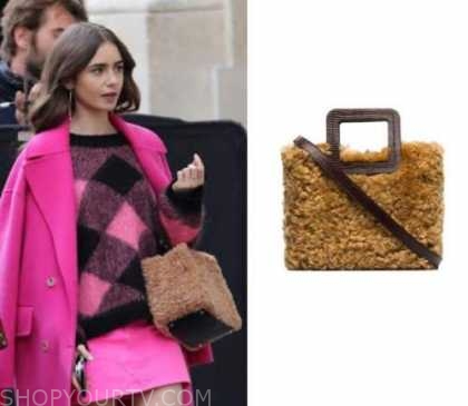 Emily In Paris Season 1 Episode 9 Emily S Brown Sherpa Handbag Shop Your Tv