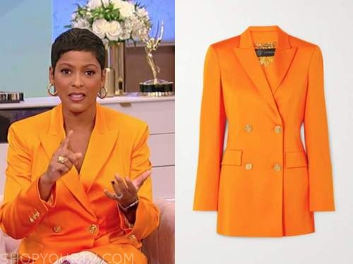 Tamron Hall Show: November 2020 Tamron Hall's Orange Double Breasted ...