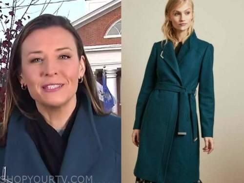 Good Morning America: November 2020 Mary Bruce's Teal Green Wrap Coat ...