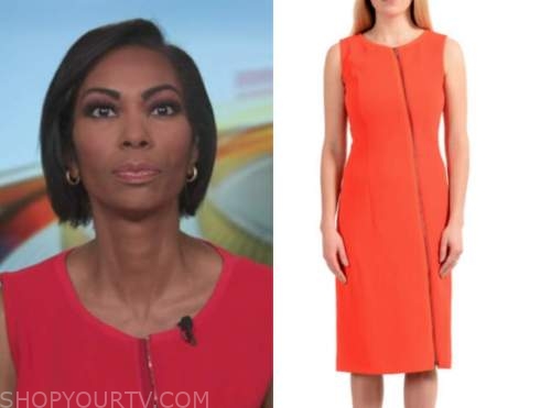 Outnumbered: November 2020 Harris Faulkner's Red Orange Zip-Front ...