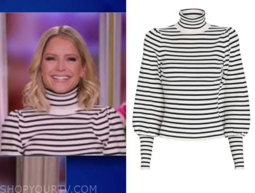 The View: November 2020 Sara Haines's Black and White Striped ...