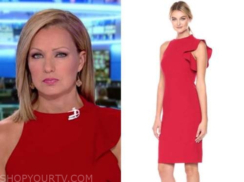 America's Newsroom: August 2020 Sandra Smith's Ivory Sheath Dress ...