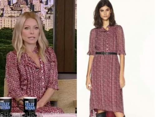 Live with Kelly and Ryan: November 2020 Kelly Ripa's Red Metallic Midi ...