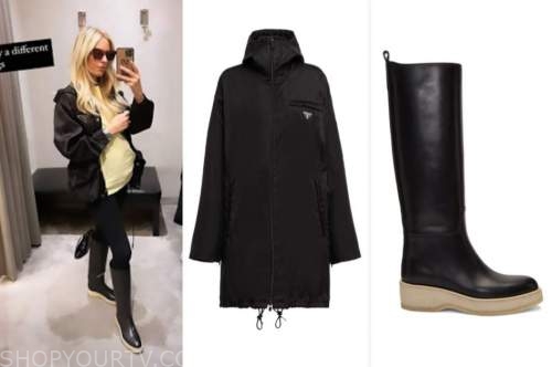 Celebrity Fashion Instagram Morgan Stewart s Black Logo Jacket