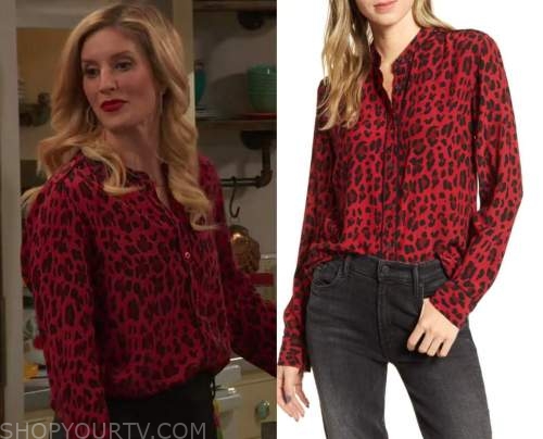 Raven's Home: Season 4 Episode 5 Chelsea's Red Leopard Blouse | Shop ...