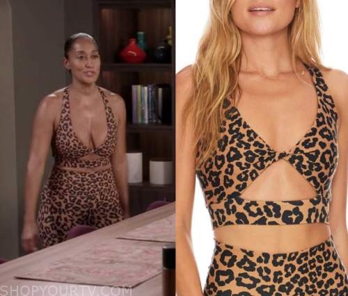 Women's Leopard Print Collision Edge Halter Neck Bralette Top