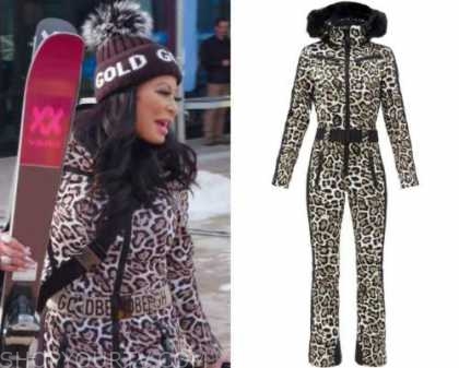 leopard ski suit