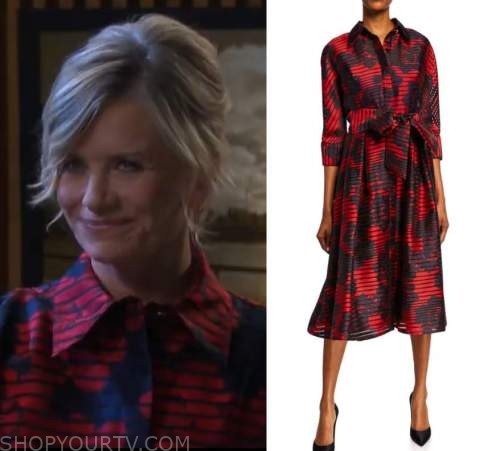 Days Of Our Lives: November 2020 Kayla's Red Print Dress | Shop Your TV