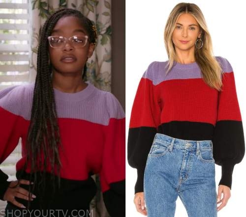 Black-ish: Season 7 Episode 6 Diane's Puffed Sleeve Sweater | Shop Your TV