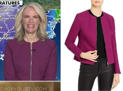 Fox and Friends: December 2020 Janice Dean's Purple Zip-Front Jacket ...