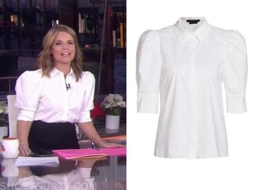 The Today Show: December 2020 Savannah Guthrie's White Puff Sleeve ...