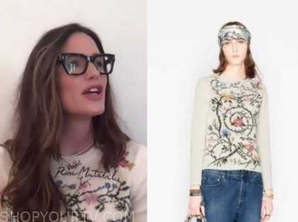 Jennifer Garner Wore a Flower Sweater on Her Cooking Show