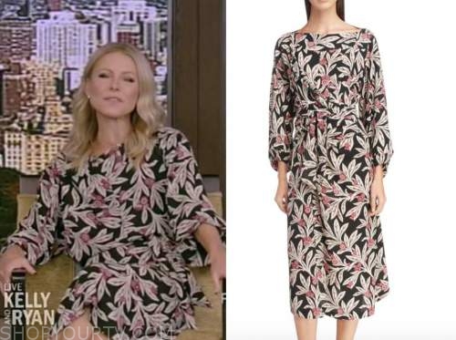 Live with Kelly and Ryan: December 2020 Kelly Ripa's Floral Print Midi ...