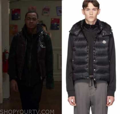 Moncler Vest Of Michael Rainey Jr. As Tariq St. Patrick In Power Book 2:  Ghost S01E04 The Prince (2020)