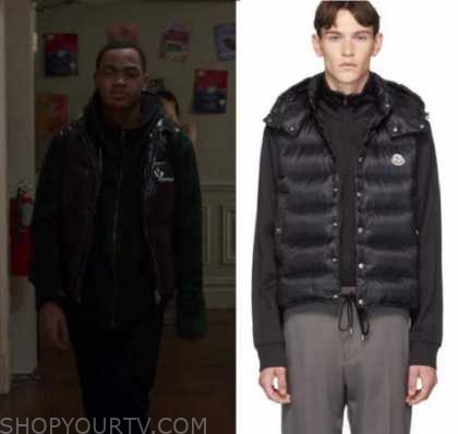 Moncler Men's Down Vest Worn By Michael Rainey Jr. As Tariq St. Patrick In Power  Book II: Ghost S01E10 Heart Of Darkness (2021)