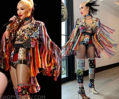 The Voice: Season 19 Gwen's Embellished Fringed Jacket & Shorts | Shop ...