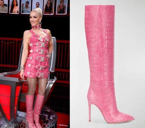 paris texas pink croc boots