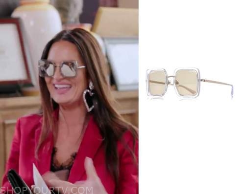 Lisa Barlow's F Logo Shield Sunglasses