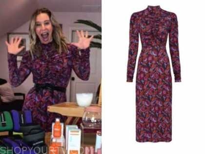 The Today Show: January 2021 Jenn Falik's Pink and Purple Floral Ruched ...