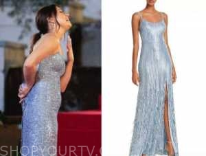 Katie Thurston Blue Sequin Gown The Bachelor Night One Shop Your Tv