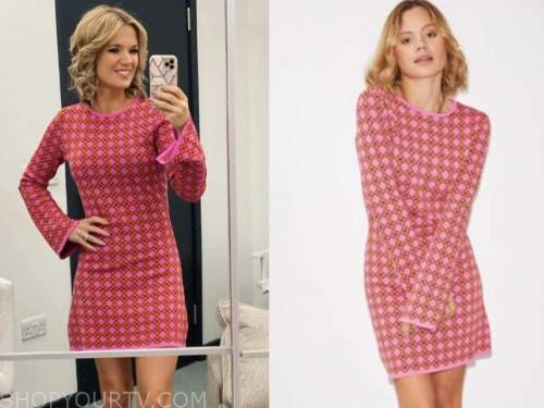 Good Morning Britain: January 2021 Charlotte Hawkins's Pink Tile Print ...