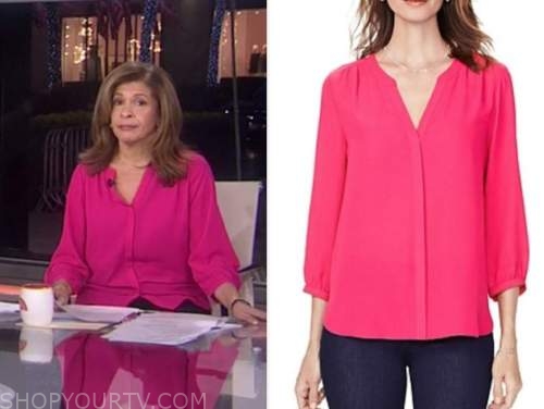 The Today Show: January 2021 Hoda Kotb's Hot Pink Blouse | Shop Your TV