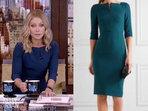 Live with Kelly and Ryan: January 2021 Kelly Ripa's Teal Blue Split ...