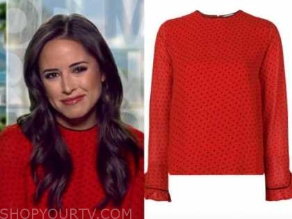 Good Morning America: January 2021 Kaylee Hartung's Red and Black Polka ...