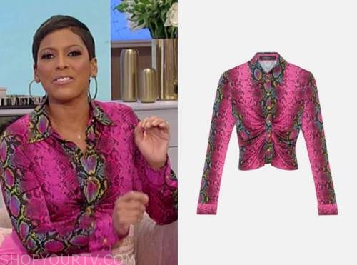 Tamron Hall Show: January 2021 Tamron Hall's Pink and Yellow Snakeskin ...