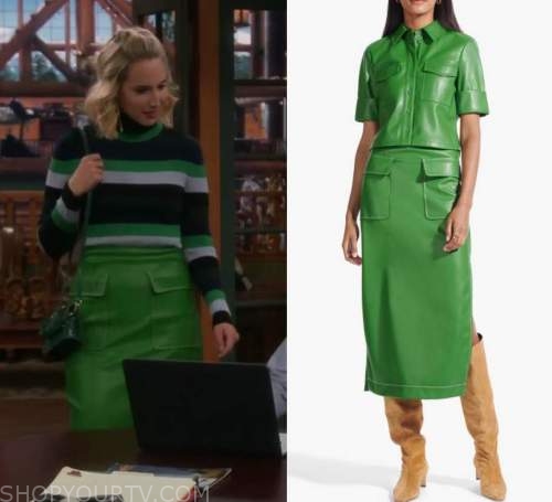 Last Man Standing: Season 9 Episode 3 Mandy's Green Pocket Front Skirt ...