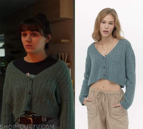 Finding Alice: Season 1 Episode 1 Charlotte's Green Ribbed Cardigan ...