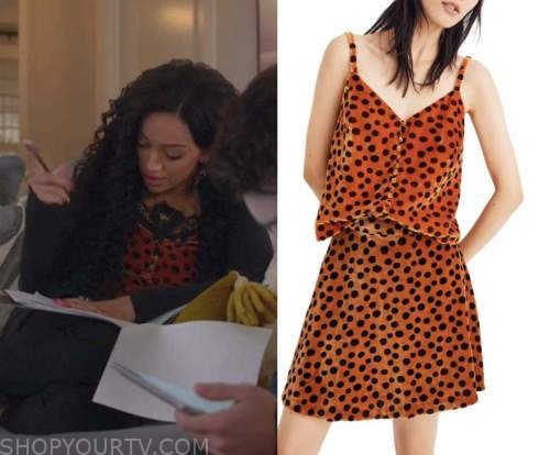 All American: Season 3 Episode 5 Olivia's Velvet Dot Camisole | Shop ...