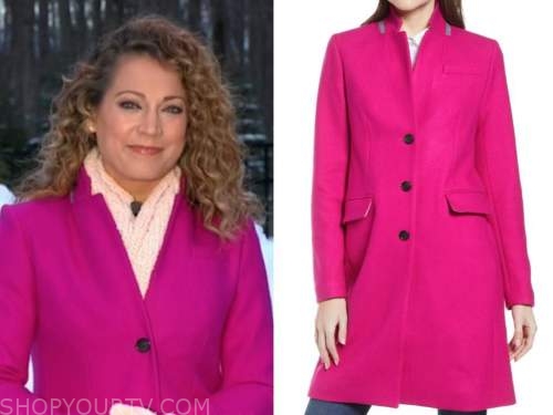 Good Morning America: February 2021 Ginger Zee's Hot Pink Coat | Shop ...