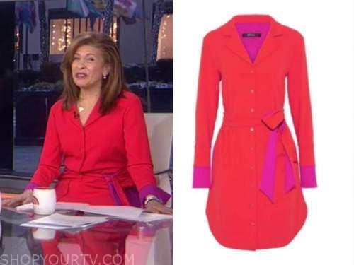 The Today Show: February 2021 Hoda Kotb's Red and Purple Colorblock ...