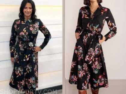 Good Morning Britain: February 2021 Ranvir Singh's Black Floral Midi ...